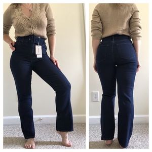 Good American 70s Icon High Rise Dark Wash Jeans